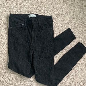 Free People Women’s Black Textured Pants - Size 25
